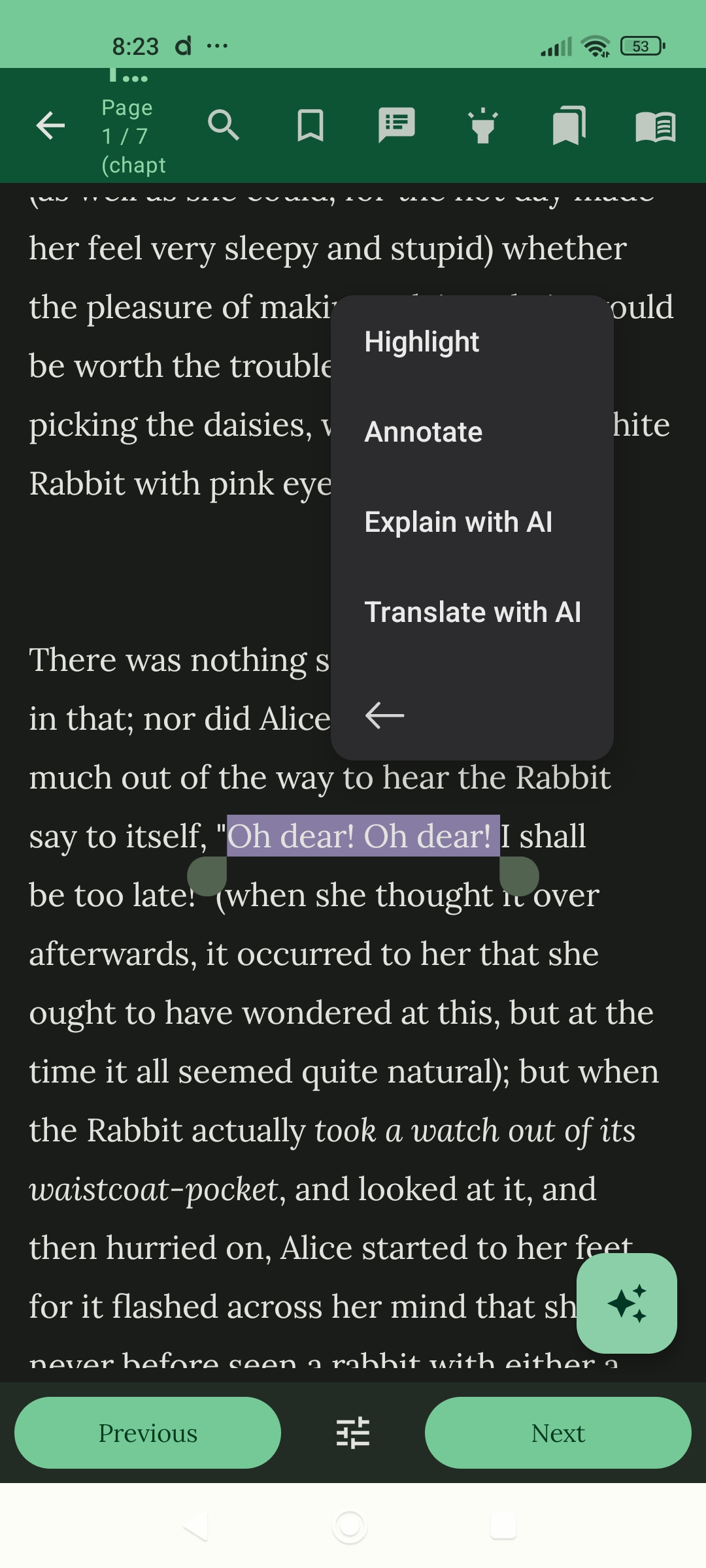 Contextual Explanations